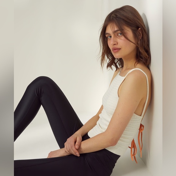 Wilfred Phair Cream Knit high neck tank with open back detail - Picture 1 of 8